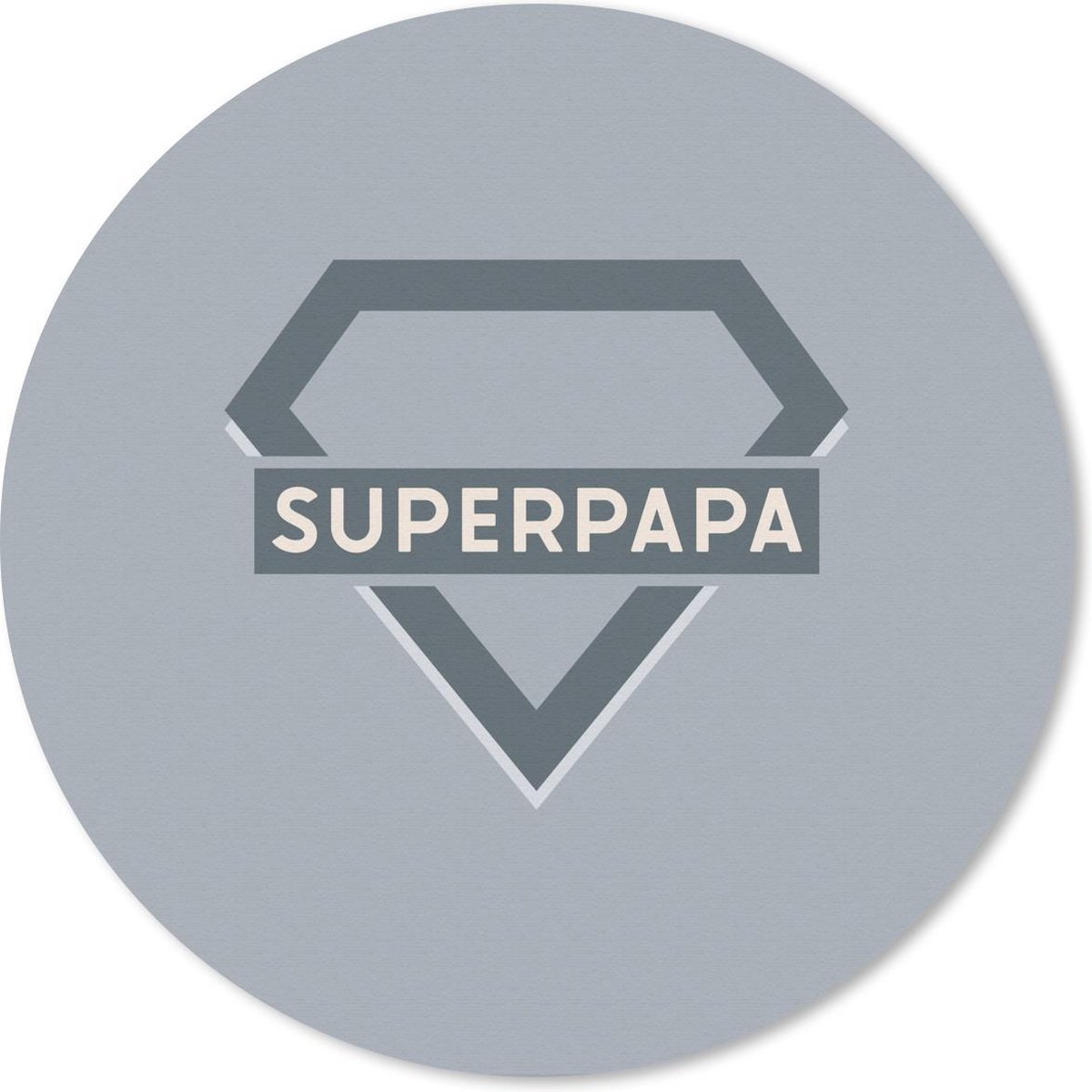 Muismat rond 40x40 cm - Mousepad Quotes - Superpapa - Spreuken - Vaderdag - Ronde muismatten