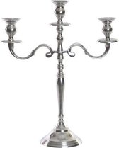 Kandelaars - chandelier aluminium 34x12x41 3 candles chromed - aluminium