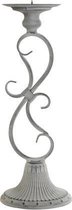 Kandelaars - chandelier metal 13x13x40 aged grey - metaal