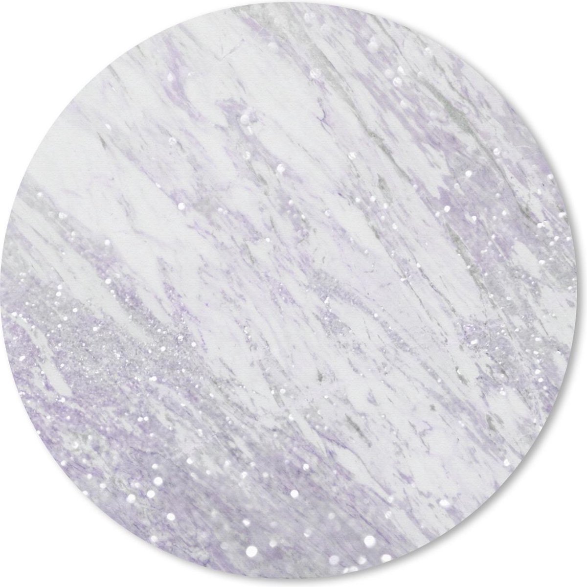 Muismat rond 40x40 cm - Mousepad Marmer - Glitter - Magenta - Ronde muismatten
