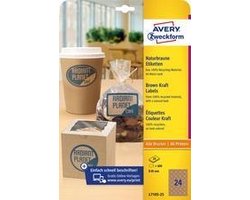 AVERY Zweckform naturel bruine etiketten, rond, diameter: 40 mm
