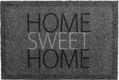 Ikado  Deurmat grijs Home sweet home  50 x 80 cm