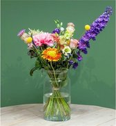 Bloemenvaas - Glas - Geschikt voor droogbloemen & Verse bloemen - H29 x D16 - Droogbloemen vaas