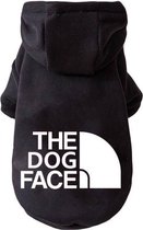 Honden Hoodie - The Dog Face - 5 kg Hond - Hondenjas met Capuchon - Hondenkleding - Hondentrui met Capuchon - Zwart