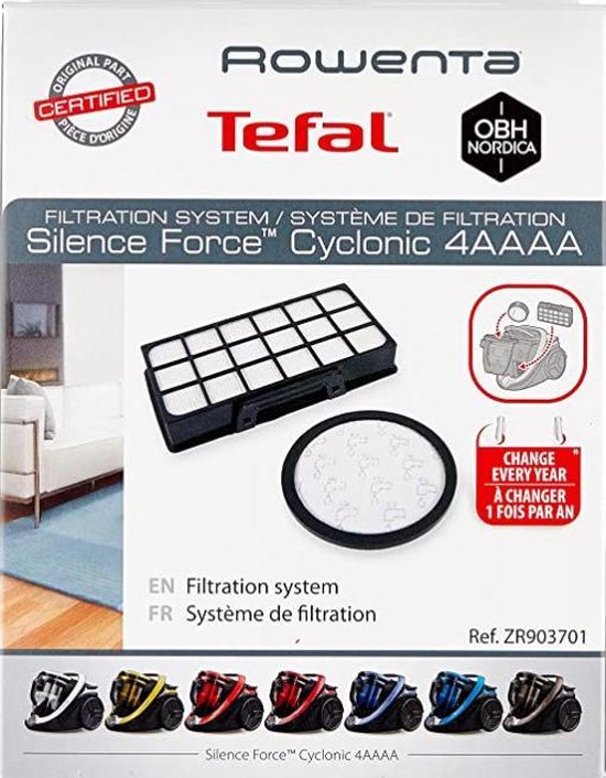 Set mit 2 HEPA-Filtern für Rowenta Silence, Zubehörfilter ZR903701