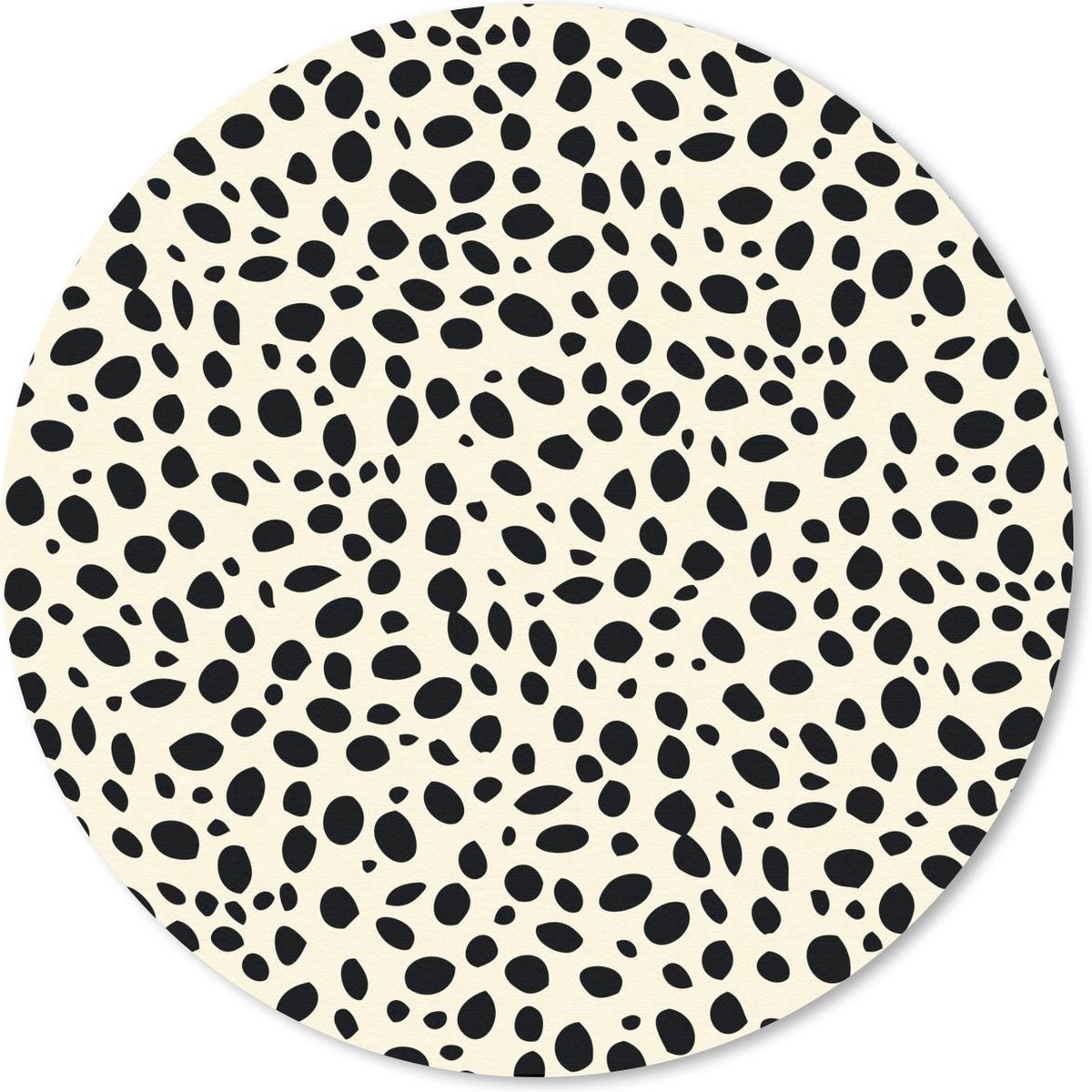Muismat rond 40x40 cm - Mousepad Dierenprint - Stippen - Panter - Ronde muismatten