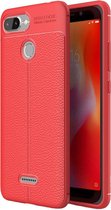 Xiaomi Redmi 6 Hoesje - Mobigear - Luxury Serie - TPU Backcover - Rood - Hoesje Geschikt Voor Xiaomi Redmi 6