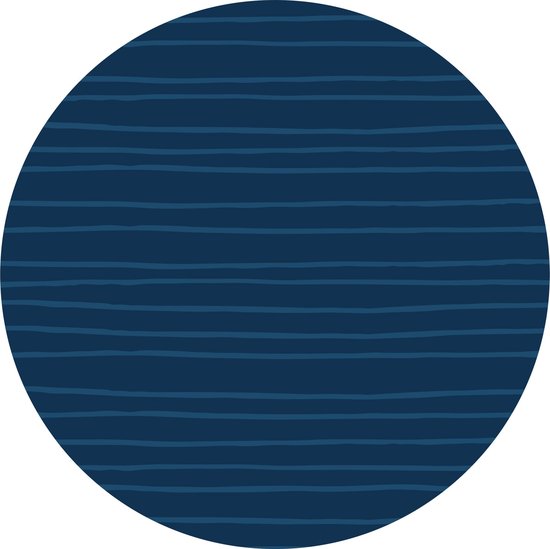 Cirkelvormige weergave van de textuur van een donkerblauw notitieboek met horizontale lijntjes.