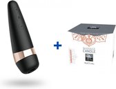 Satisfyer Pro 3 - Clitorisstimulator + Luxe Massagekaars - Sandelhout