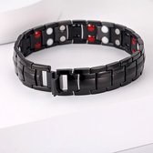 MAGNETOX - Helende Armband 'Deluxe' - Magneet Armband - Gezondheidsarmband - Magnetische Armband - Heren - Zwart