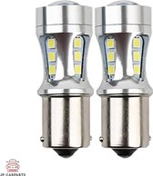 JP-CarParts Autoverlichting Set Universeel - BAY15D Fitting P21/5W - 6000k 1800 Lumen - 2x 18 Watt 12-24V - 2 Stuks