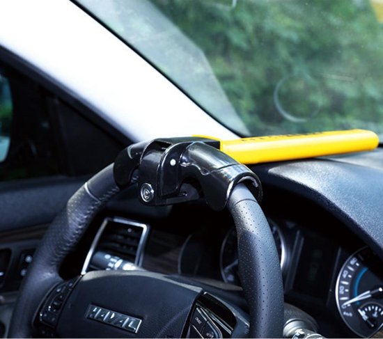Frobin stuurslot auto - diefstalbescherming - vergrendeling - voor auto of camper - universeel - beveiliging - met 2 sleutels