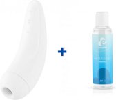 Satisfyer Curvy 2+ - Wit - Luchtdruk Vibrator + EasyGlide Waterbasis Glijmiddel - 150ml