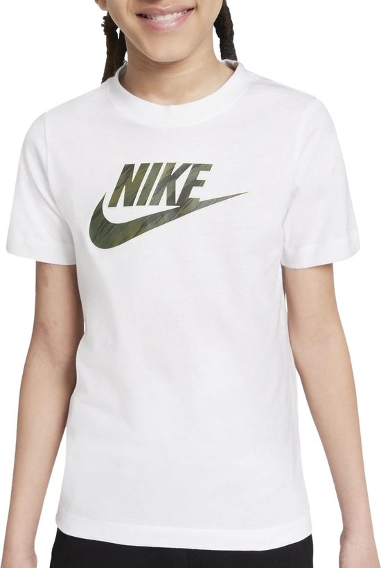 Nike Nike Sportswear Shirt T-shirt - Unisex - wit/groen | bol.com