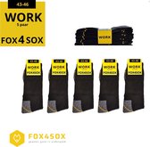 Work Werksokken - FOX4SOX werksokken - Zwart - Maat 43 - 46