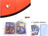 Verzamelmap + 5 gratis sleeves – Geschikt Voor pokemon kaarten – 240 kaarten - map - opslag - mapje - pocket - opbergmap – opberg – verzamelmap – box – mini portfolio – verzamelmap groot - ka