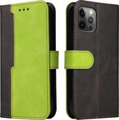 Hoesje geschikt voor Samsung Galaxy A71 - Bookcase - Koord - Pasjeshouder - Portemonnee - Tweekleurig - Kunstleer - Zwart/Groen