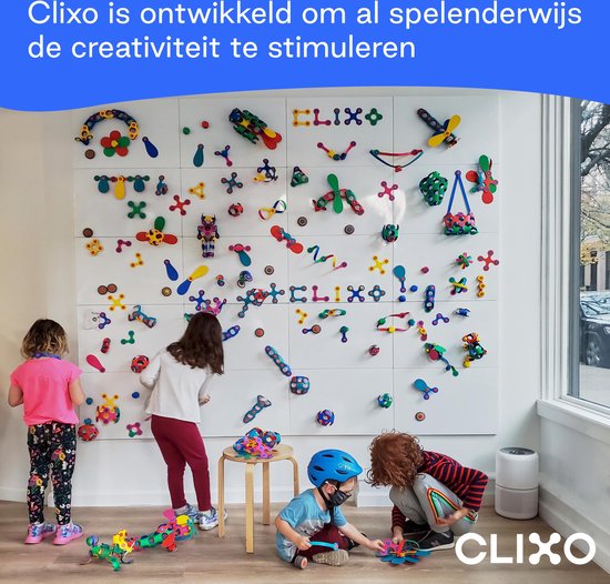 Clixo Crew 30 stuks set (roze/geel)- flexibel magnetisch speelgoed– combinatie van origami en bouwspeelgoed-montessori speelgoed- educatief speelgoed- speelgoed 4,5,6,7,8 jaar jongens en meisjes