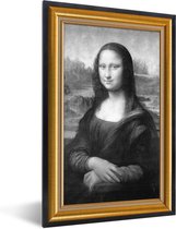 Fotolijst incl. Poster - Mona Lisa - Leonardo Da Vinci - Gold - Lijst - 80x120 cm - Posterlijst
