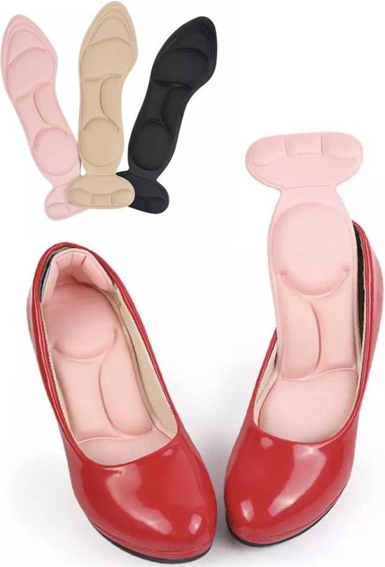 1 paar comfortabele inlegzolen met hielbeschermer – Roze – inlegzolen voor hoge hakken of schoenen – Roze – maat 35/40 – hoge hak zolen