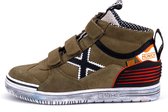 Munich Sneakers - Maat 35 - Unisex - Olijfgroen - Zwart - Rood