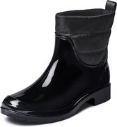 Gevavi boots - Liss Gevoerde PVC Regenlaarzen voor Dames - Waterdichte Laars - Zwart - Maat 41