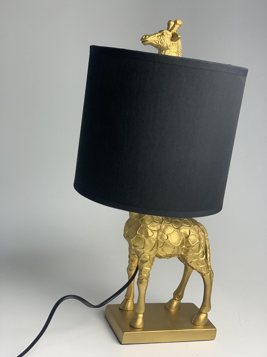 Gouden Giraffe lamp met kap