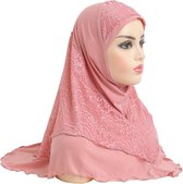 Mooie Roze hoofddoek, hijab.