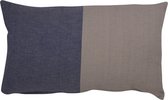 Kussen Shanti Half Half /beig | 30 X 50 | Sierkussen Voor Woonkamer Of Slaapkamer
