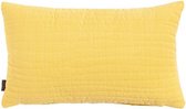 Hoyz | Uneven Stitching Corn Geel Kussen | 30 X 50 | Sierkussen Voor Woonkamer Of Slaapkamer