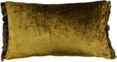 Hoyz | Crushed Velvet Fringes Cedar G Kussen | 30 X 50