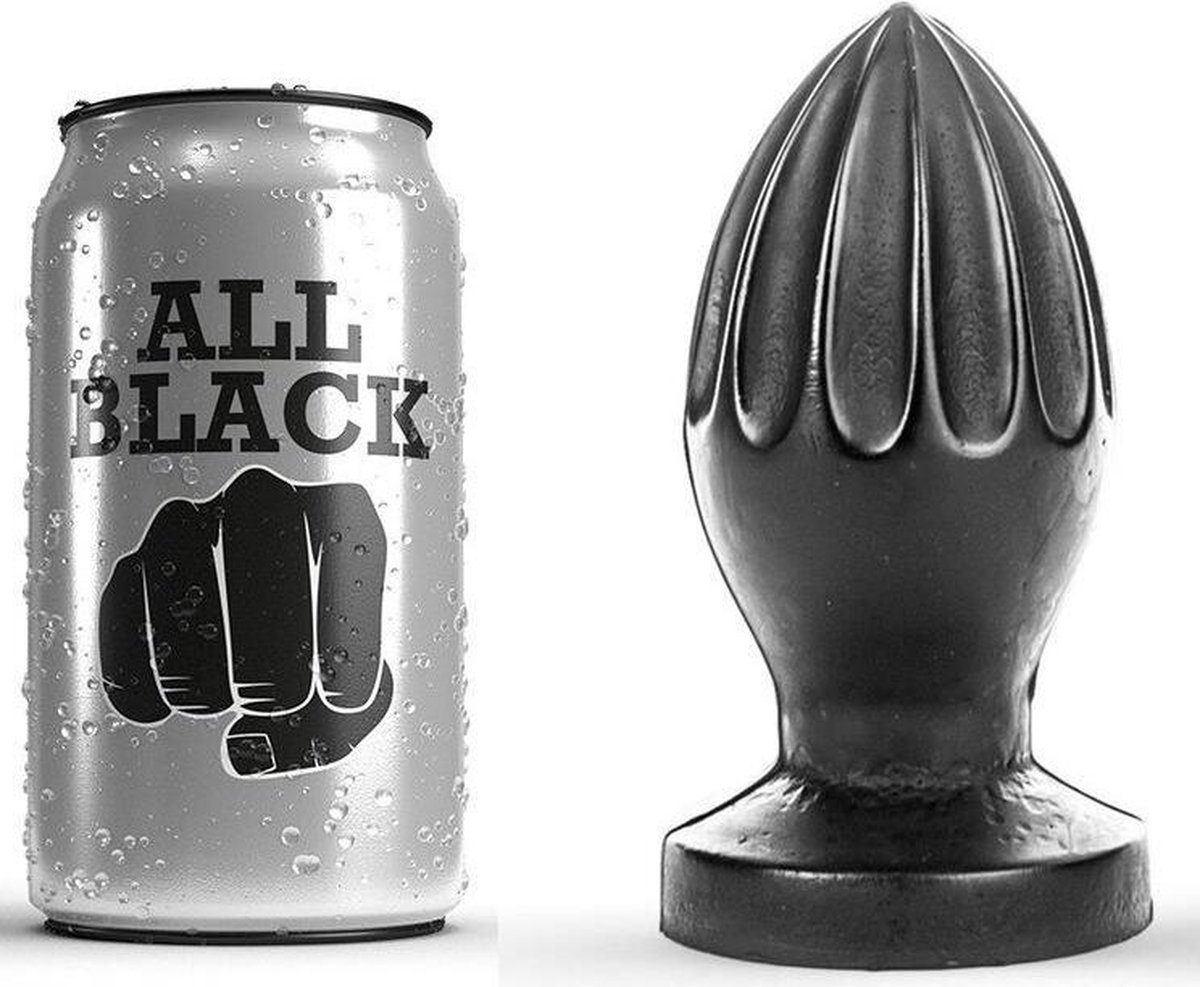 Goedkoopste All Black Buttplug 12 cm