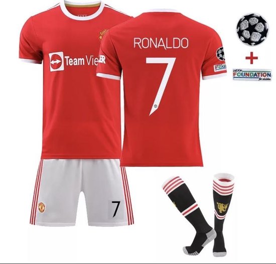 in verlegenheid gebracht Contract Doe voorzichtig Cristiano Ronaldo Thuis Tenue voetbalshirt + Broek + Sokken Seizoen 2021 -  2022 Replica | bol.com