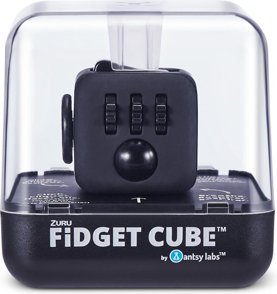 ZURU Fidget Cube - Fidget Toys - Anti Stress Speelgoed - Friemelkubus - Mat Zwart