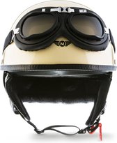 MOTO D23 braincap, halve helm, pothelm voor scooter en harley motor, XXL, hoofdomtrek 63-64cm