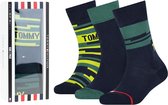 Tommy Hilfiger kids blocked stripes giftbox 3P blauw II - 35-38