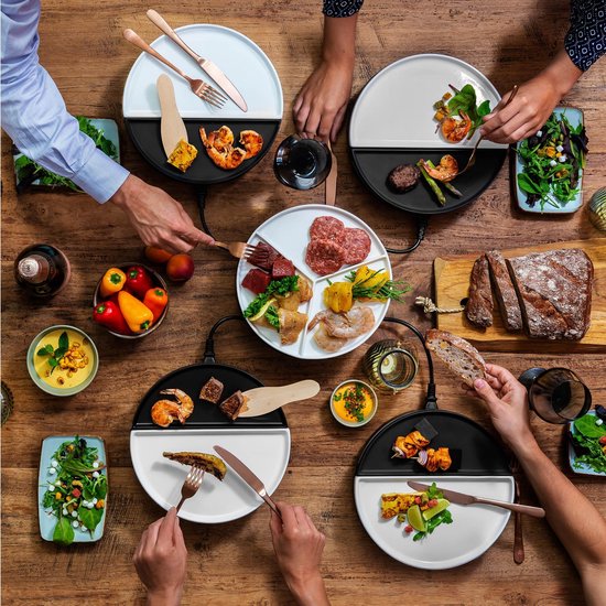 Bourgini Chef's Dinner Party Gourmetstel – 4 Personen – Bakplaat - PFAS-vrij - Vaatwasserbestendig
