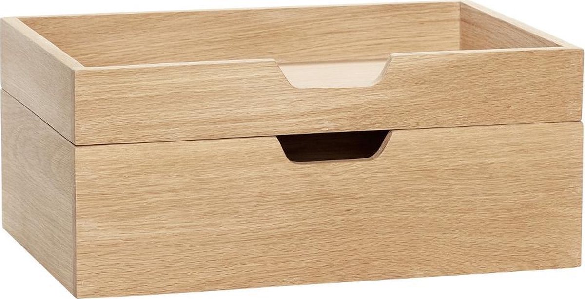 HÜBSCH INTERIOR - FSC® Eiken houten brievenbakje - 35x24x(h5/h10)cm