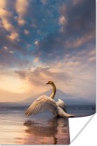 Poster Ascendant Swan 60x90 cm - Tirage photo sur Poster (décoration murale)