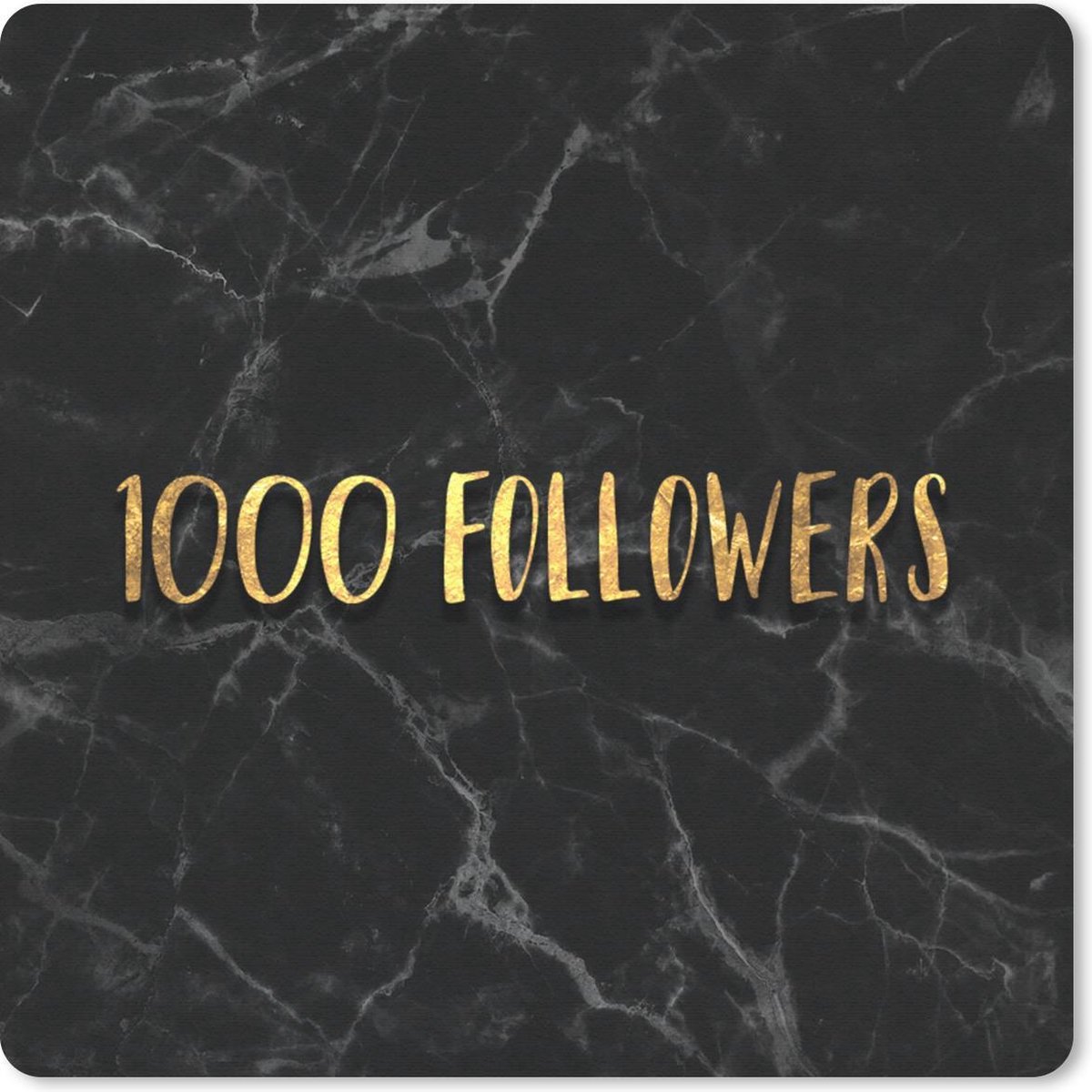 Muismat 30x30 cm - Mousepad Social media - Instagram - Goud - Marmer print - Muismatten