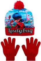 Rode winterse set van Miraculous Ladybug - 54 cm