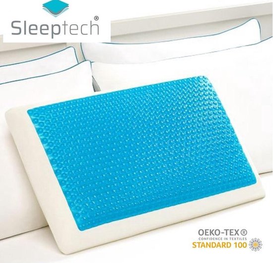 Sleeptech®  Traagschuim - NASA - Memory kussen - Hoofdkussen met koelgel 40x60 cm | Ergonomisch | Orthopedisch | Nekklachten |