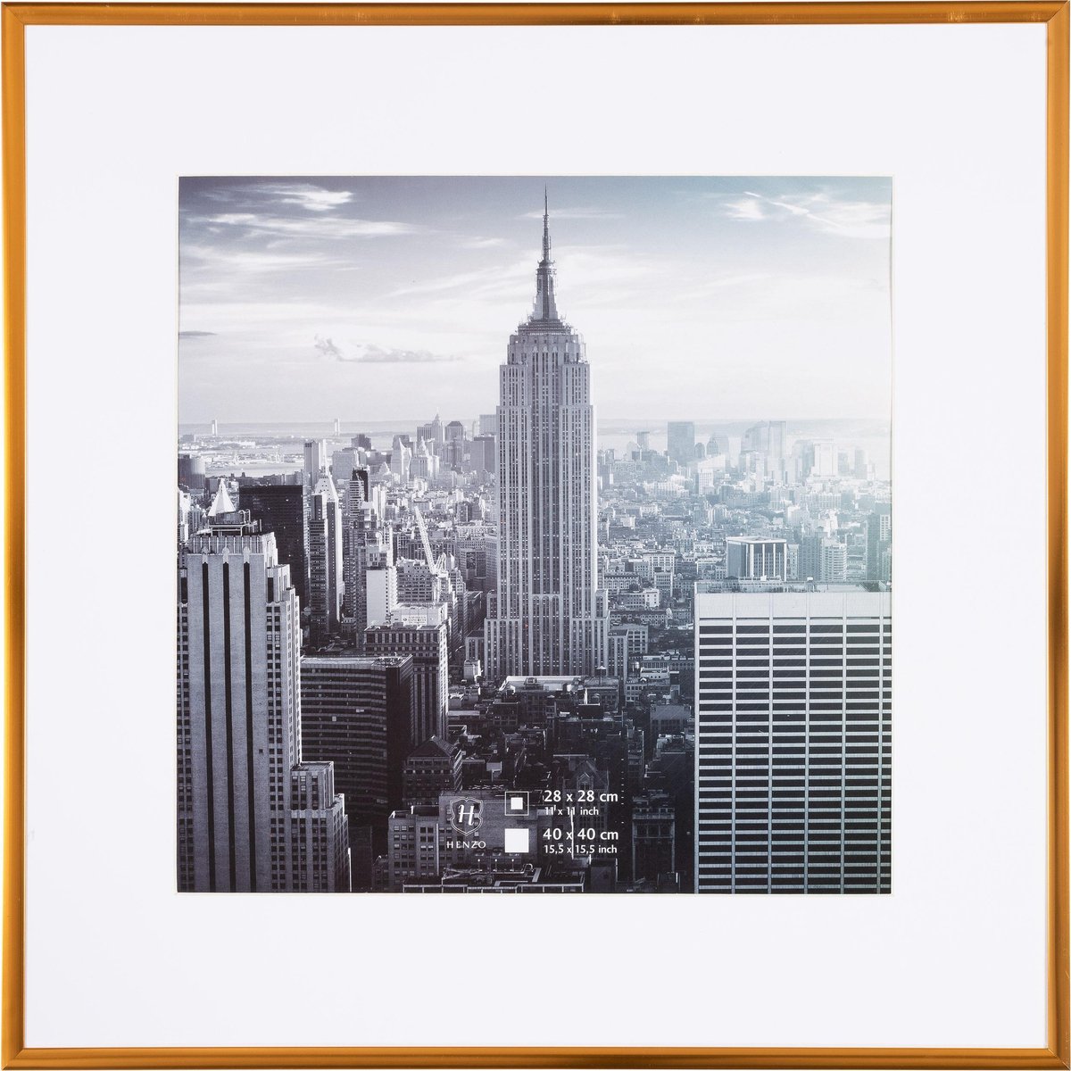 Henzo Fotolijst - Henzo - Manhattan - Fotomaat 40x40 cm - Brons