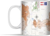 Mok - Oranje kaart van Oostenrijk - 350 ml - Beker