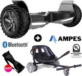 Evercross Challenger Hoverboard 8.5 Inch | 700W | Bluetooth Speaker | Zwart + Hoverkart Zwart