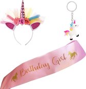 Unicorn - Diadeem - Sjerp - Birthday Girl - Verjaardag - Eenhoorn Haarband Hoorn - Unicorn Hanger