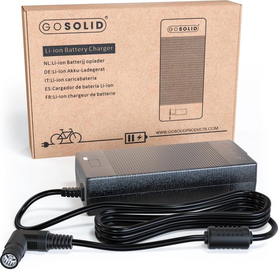 GO SOLID! ® Oplader Elektrische Fiets - 42V 2A - 1-Polige Plug bol.com