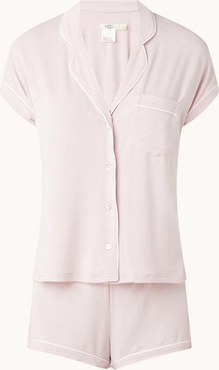 UGG Amelia pyjamaset met contrastbies - Oud Roze - Maat M