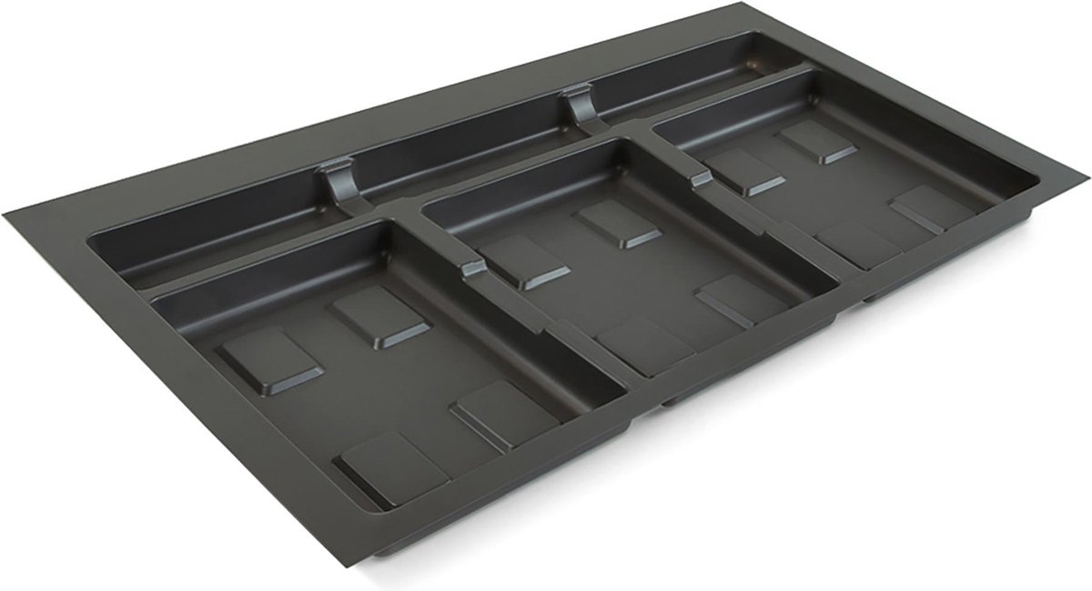 Emuca Basis voor containers voor keukenlades, unit 800 mm, Kunststof, Antraciet grijs