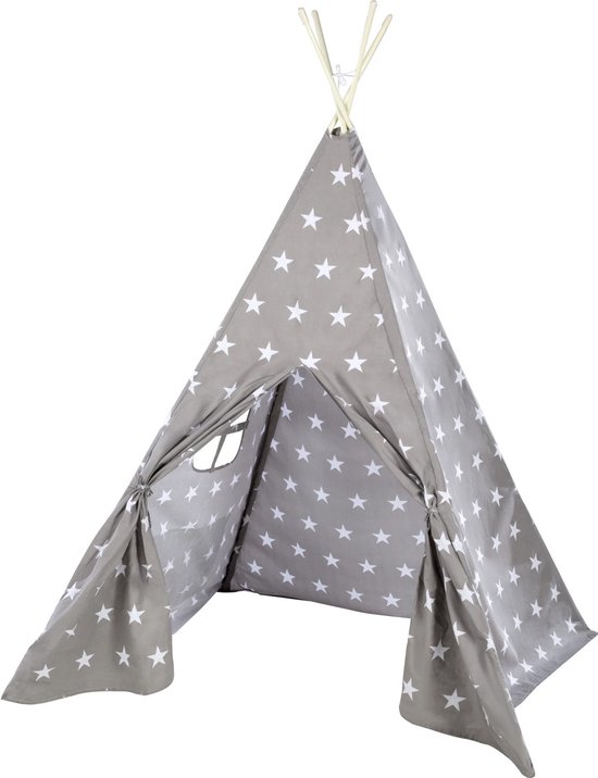 Roba Tipi Speeltent Junior 115 X 115 X 156 Cm Polyester Grijs